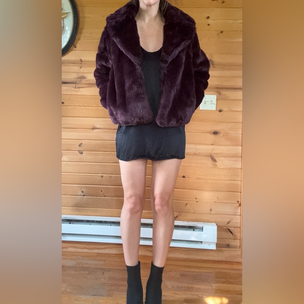 💋Deep Purple Faux Fur Jacket